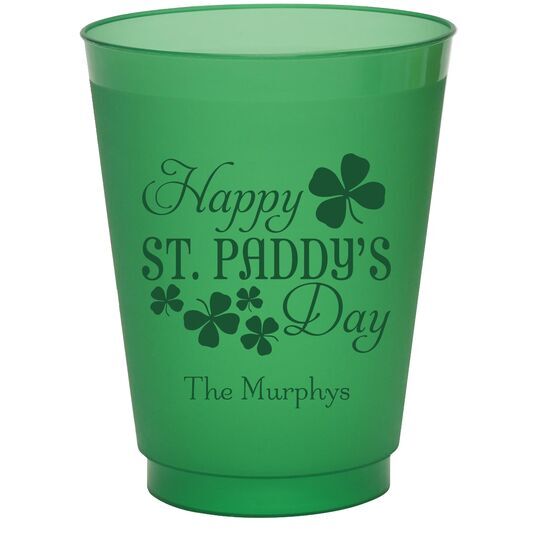 Happy St. Paddy's Day Colored Shatterproof Cups
